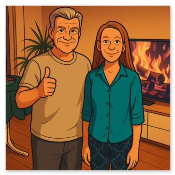 Die Gastgeber: Birgit u. Wolfgang